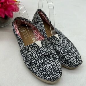 Tom's Blue White Casual Slip on Loafer Size 9 MCL5325F